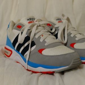 Adidas Cloudfoam BTIS Retro Blue and Orange Sneakers